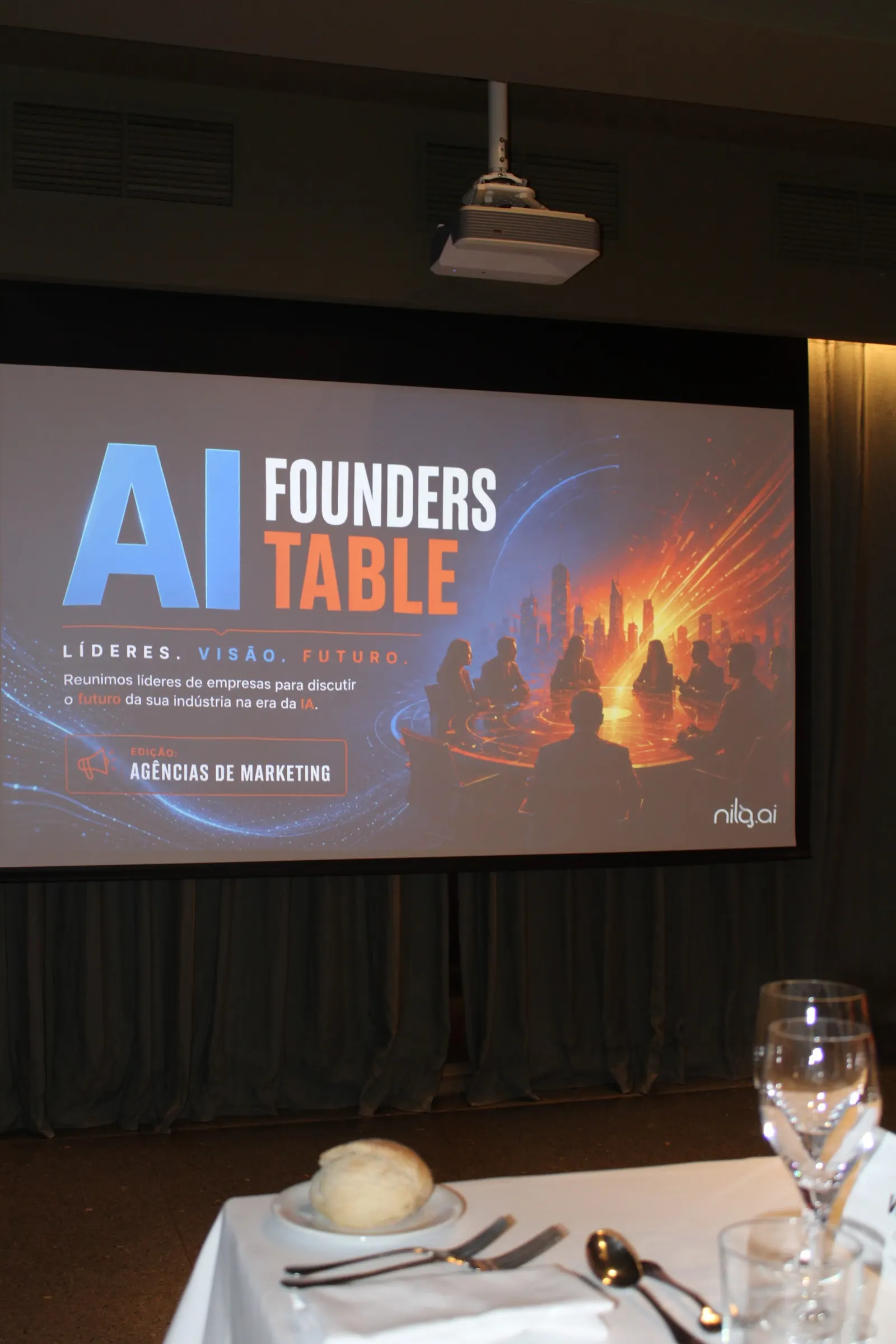 The AI Founders Table screen at the marketing agencies edition