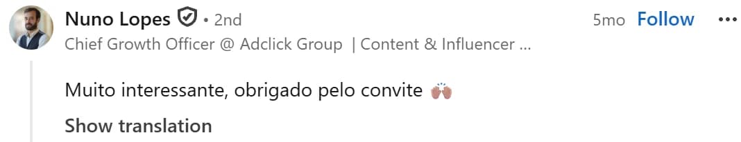 Nuno Lopes: Muito interessante, obrigado pelo convite.